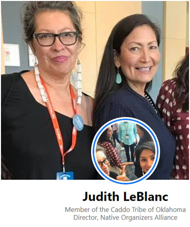 Judith LeBlanc, Deb Haaland July 2019