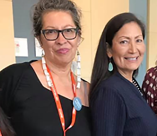 Judith LeBlanc with Deb Haaland July 2020