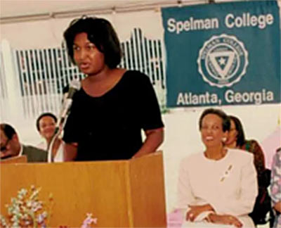 Abrams center, Cole right, Spelman College